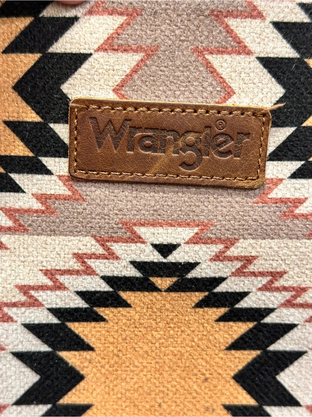 Wrangler Tan & Yellow Aztec Crossbody Bag with Multi Strap - Picture 6 of 14